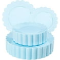 thumbnail image 1 of 100pcs Blue Scalloped Plastic Plates-Blue Disposable Plates Heavy Duty-Disposable Plate Set for Party Wedding-Include 50 Plastic Dinner & Dessert Plate Perfect for Thanksgiving,Christmas, 1 of 8