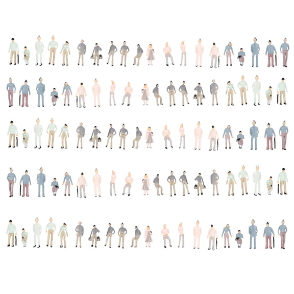 100pcs Boutique Model Painted Miniatures People Layout Painted Model People Figures Boutique