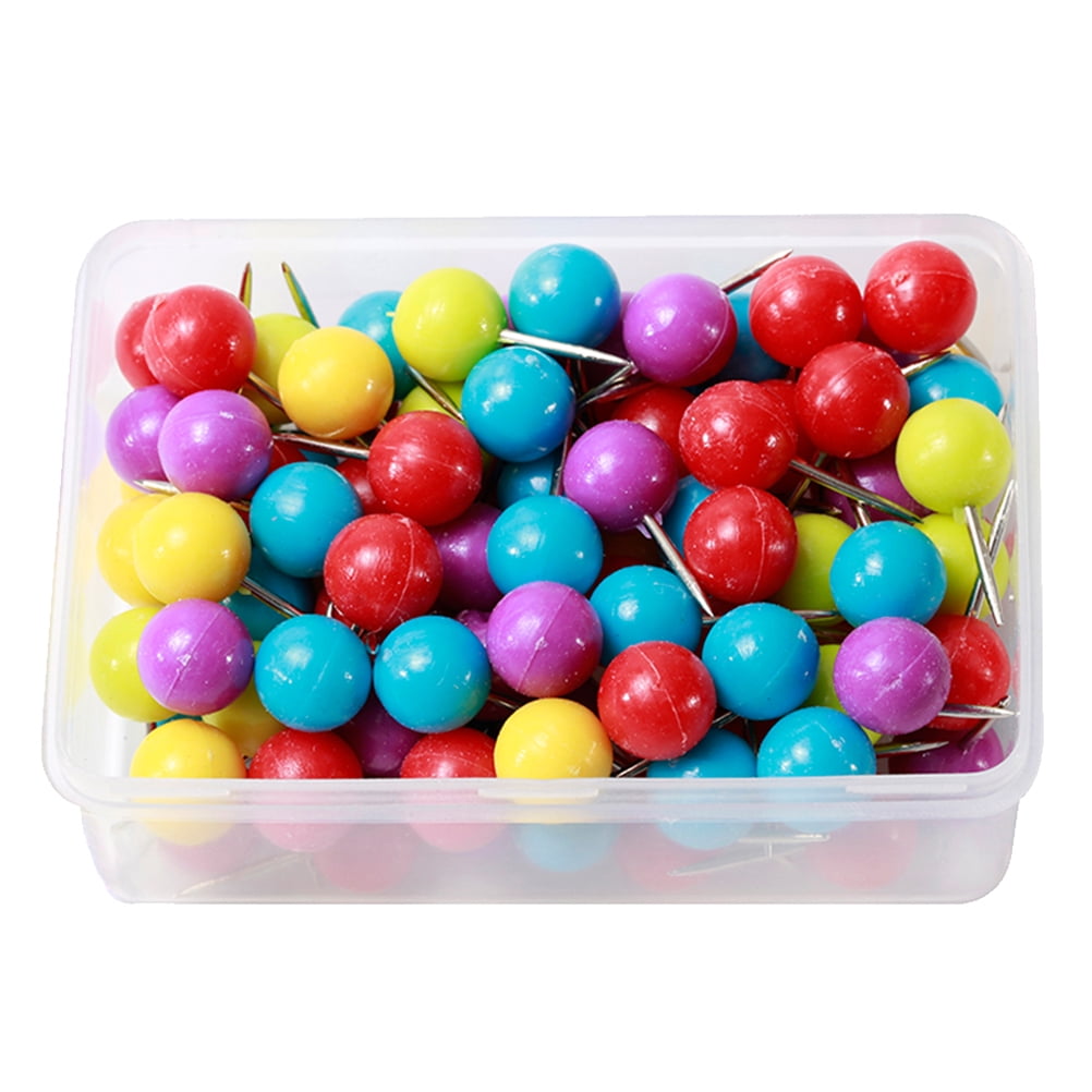 100pcs/Box 10MM DIY Colorful Sewing Set Plastic Big Ball Head Straight