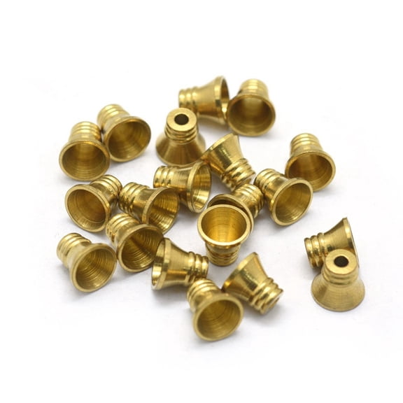 100pcs Brass Bead Cone Apetalous Raw(Unplated) 6x5mm Hole: 1.5mm Inner Diameter: 4mm