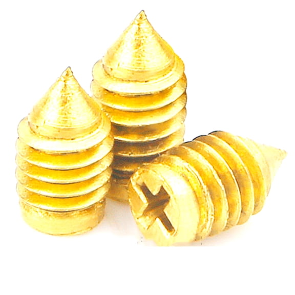 (100pcs) Brass Cross Tip Slotted Fastening Bolts, M2.5x6mm