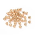 thumbnail image 1 of 100pcs Brass Hollow Beads Long-Lasting Plated Round Golden 4mm Gold, 1 of 3