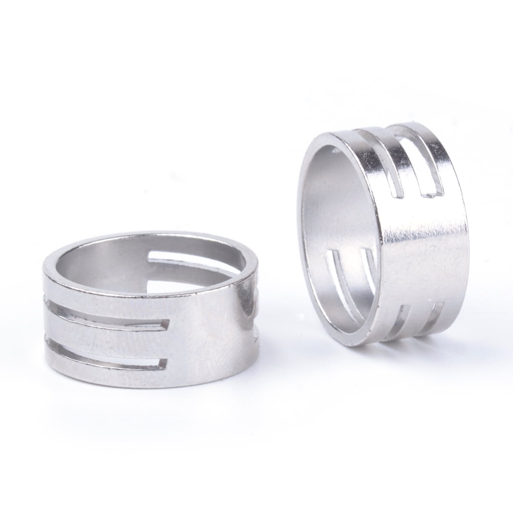 100pcs Brass Rings Assistant Tool for Buckling Open and Close Jump Rings Platinum 8.5x19mm