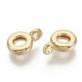 thumbnail image 1 of 100pcs Brass Tube Bails Loop Bails Bail Beads Nickel Free Real 18K golden Plated 10x7x3.5mm Hole: 1.8mm Inner Diameter: 3mm, 1 of 3