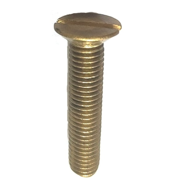 (100pcs) Brass Word Slotted Countersunk Head Screws, M2x6mm