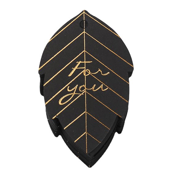 100pcs Bronzing Leaf Shape for You Hanging Cake Baking Art Crafts DIY Labels Wedding Decor