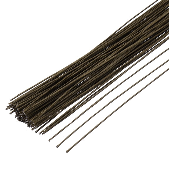 100pcs Brown Floral Wire Stems Bendable 0.35mm 28 Gauge Florist Wire for Artificial Flower