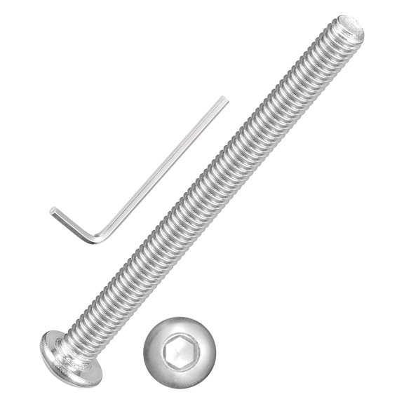 100pcs Button Head Socket Cap Screws - [M3-0.5x30mm] 18-8 Stainless Steel - Industrial Grade Corrosion Resistant for Kitchen, Bathroom, Outdoor Furniture & DIY Projects