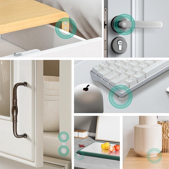 100pcs Cabinet Door Bumpers Clear Self Adhesive0.3inch Diameter Rubber Dots for Non SlipCabinet Soft Close Pads Quiet for Kitchen Drawers Picture Frames Furniture