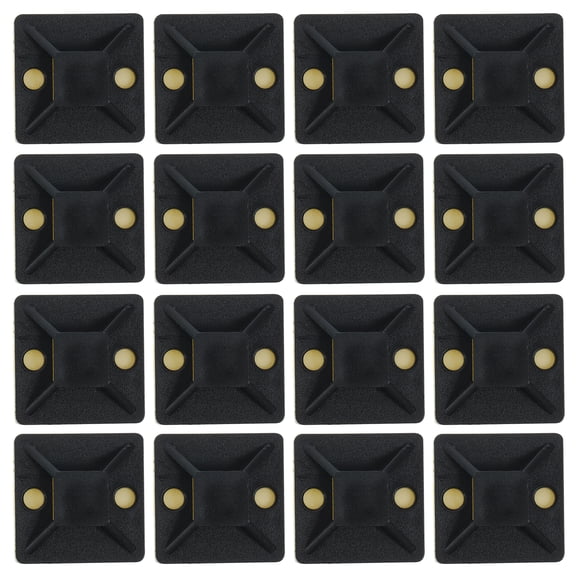 Minkissy 100Pcs Cable Tie Mounts Small Black ABS Plastic for Secure and Organization