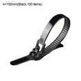 thumbnail image 1 of 100pcs Cable Zip Ties Nylon Heavy Duty Releasable Reusable Wrap Wire Removable T9W5, 1 of 8