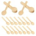100pcs Cake Spoons Ice Cream Spoon Bamboo Dessert Spoon Tablespoon