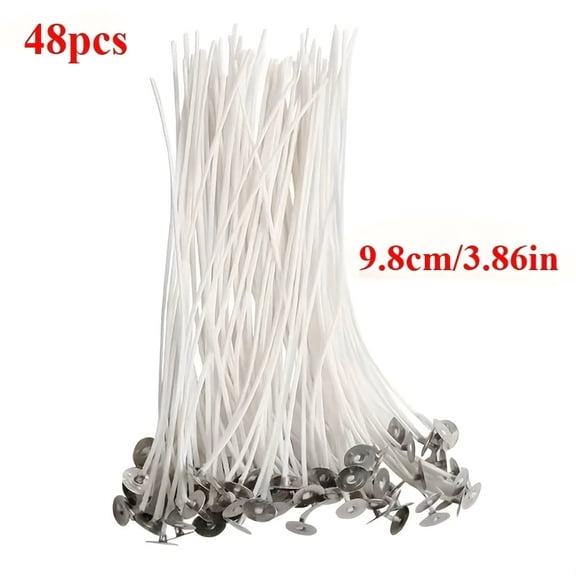 100pcs Candle Wicks, Pre-wax, Smoke-free, Long-burning for Candle Making Party Supplies