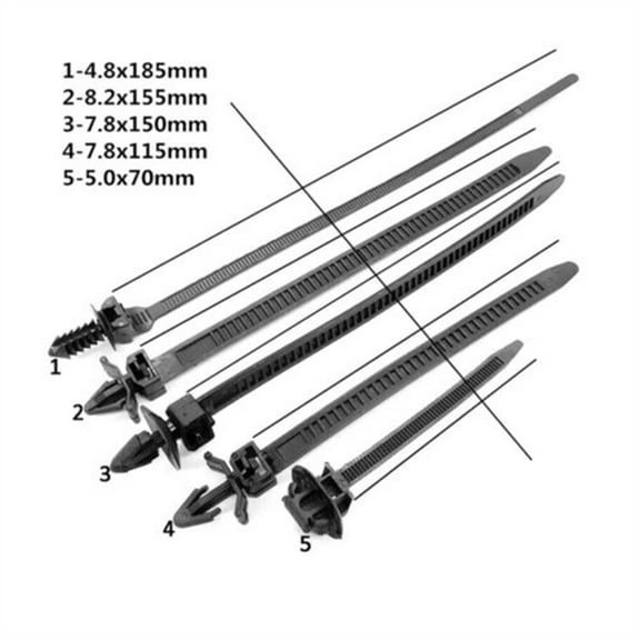 100pcs Car Line Cable Tie Clamp Zip Tie Wrap Push Rivet Clip Wiring Loom Harness Automotive Wiring Harness Clip Auto Parts