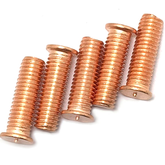 (100pcs) Carbon Steel Copper Plated Welding Screw Solder Point Nail, M5x12mm