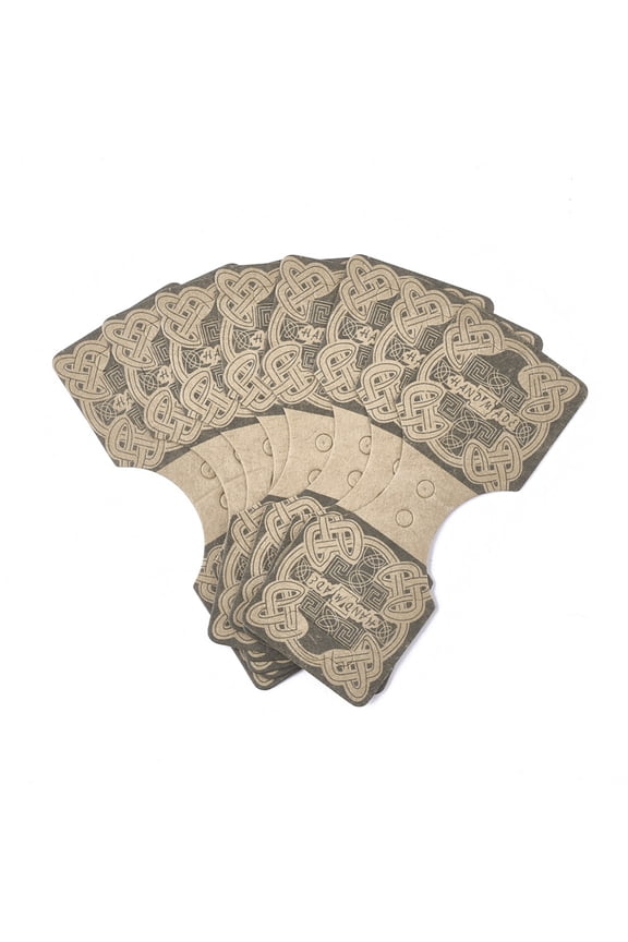 100pcs Cardboard Display Cards Used For Necklace Bracelet and Mobile Pendants Camel 90x35x0.3mm