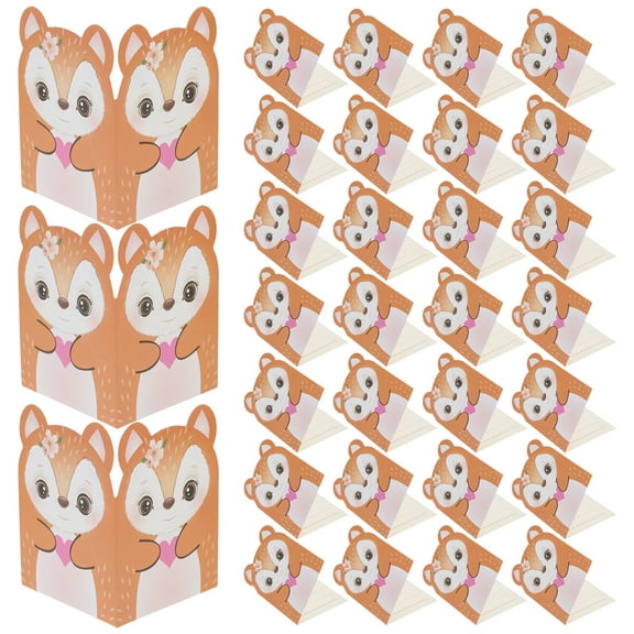 100pcs Cartoon Deer Thank You Cards With Envelopes Ideal For Baby Showers Birthdays And Small Business Gratitude