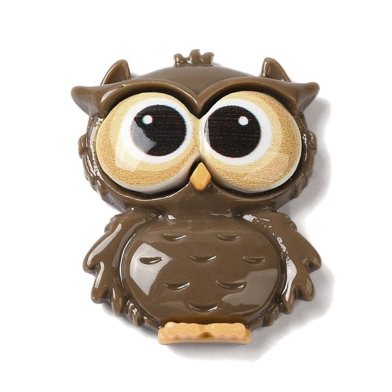 100pcs Cartoon Tribe Theme Opaque Resin Decoden Cabochons Owl 28.5x23x7mm