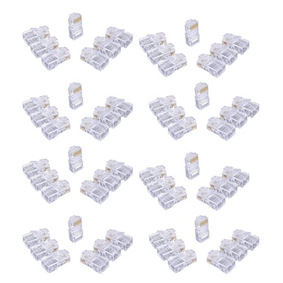 100pcs Cat6 RJ45 Modulars Plugs, 8P8C Cat6 RJ45 Connectors Ethernet Cable Connectors For Networking Cable Replacements