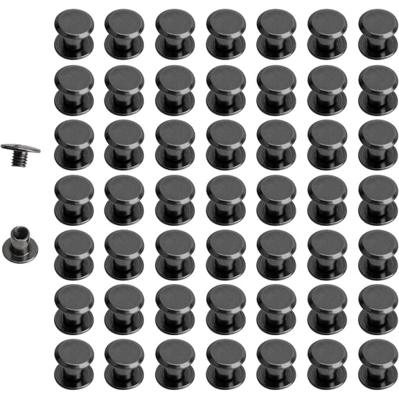100pcs Chicago Screw M4x3mm Slotted Binding Screws for Rivet Book Binding,Black