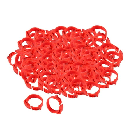 100pcs Chicken Poultry Foot s Pigeon Geese Quail Bird Buckle - Red