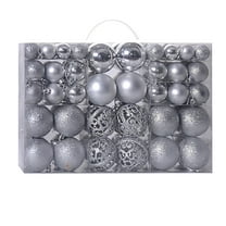 100pcs Christmas Ball Ornaments Sets for Tree Christmas Decorations Small Shatterproof Plastic Balls Hanging Ornaments