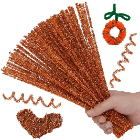 100pcs Christmas Glitter Pipe Cleaners Craft Pipe Cleaners Colorful Stems for DIY Art Craft Christmas Decoration