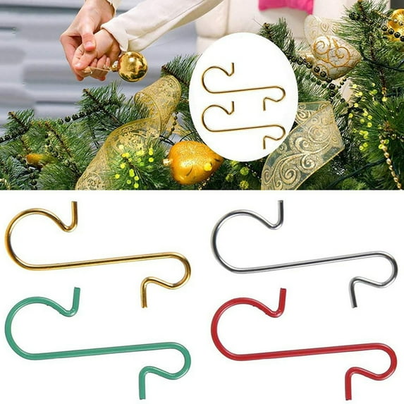100pcs Christmas Ornament Hooks Multiple Colour Christmas Tree Ornament Hangers, for Christmas Valentine's Day Party Hanging Decor