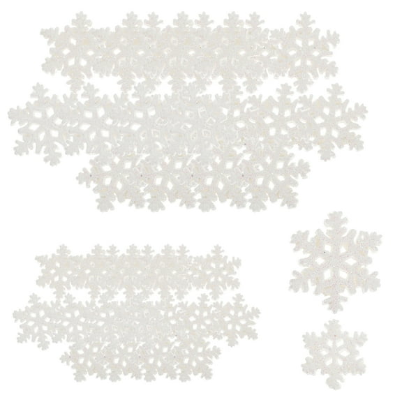 100pcs Christmas Style Snowflake Ornaments DIY Craft Miniature Snowflake Handmade Material