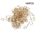 thumbnail image 1 of 100pcs Christmas Tree Hanger, Christmas Ornaments Hooks, Christmas Tree Holder For Christmas Tree Decoration Home Decoration Gold, 1 of 8