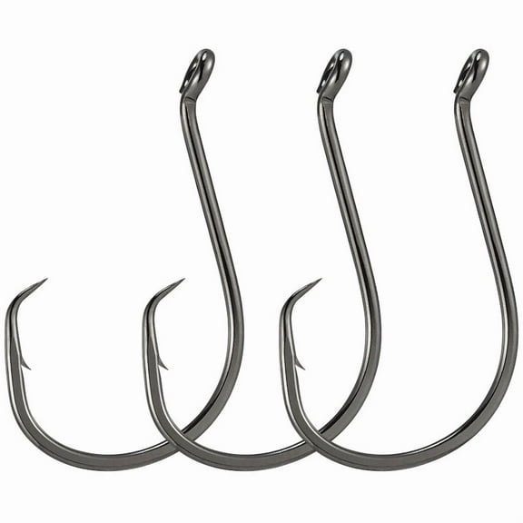100pcs Circle Fishing Hooks Octopus Offset 1/0-10/0 Ultra Sharp Saltwater