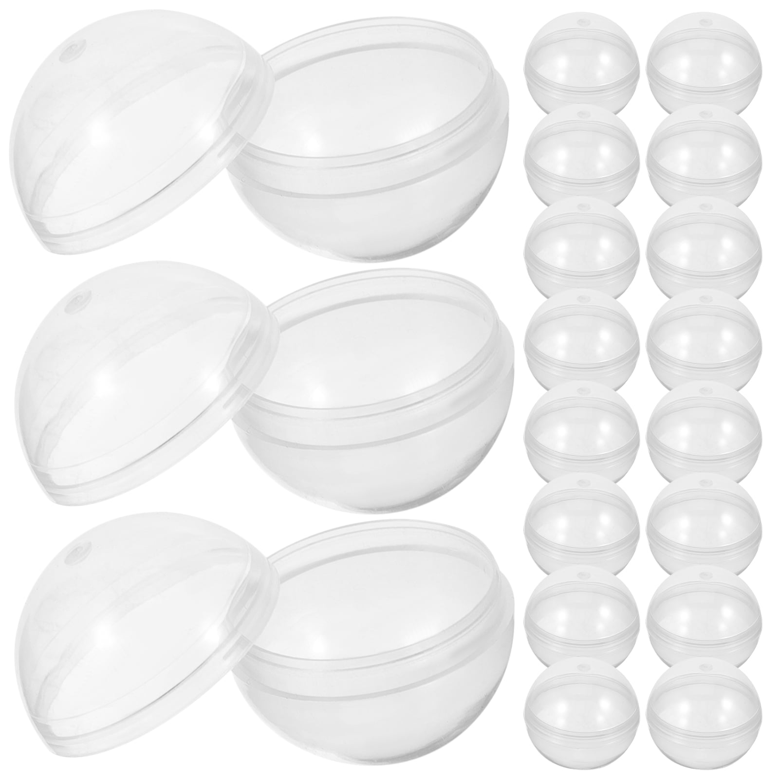 50-Pack Clear Fillable Plastic Balls - 5cm Transparent Capsules For Vending Machines & DIY Crafts