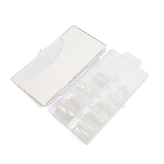 Unique Bargains 100pcs Plastic Full Cover False Nail Beauty Art Tips Decoration Nails Extension Transparent
