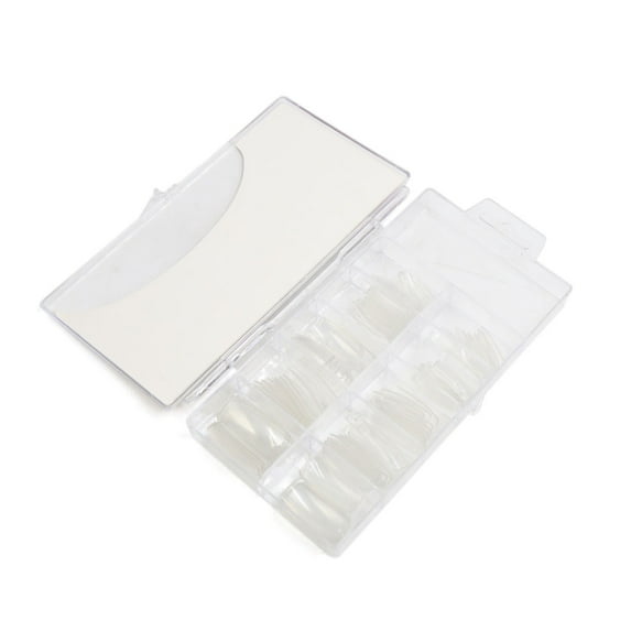 Unique Bargains 100pcs Plastic Full Cover False Nail Beauty Art Tips Decoration Nails Extension Transparent