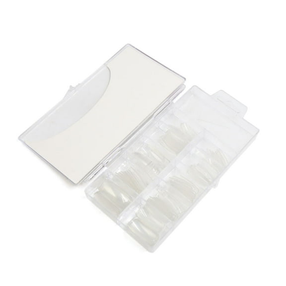 Unique Bargains 100pcs Plastic Full Cover False Nail Beauty Art Tips Decoration Nails Extension Transparent