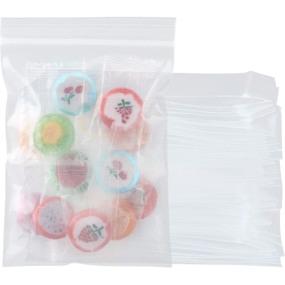 100pcs Clear Resealable Bags 10x15cm Plastic Zip Bags for Small Items Jewelry Packing Unilateral Thickness: 5.9 Mil Clear