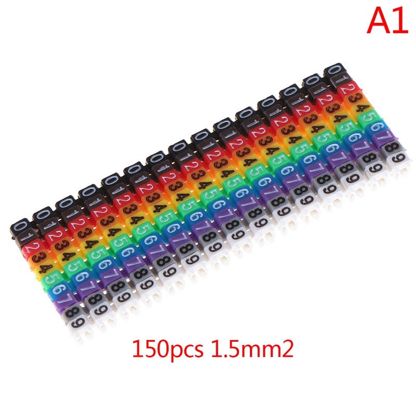 100pcs Clip-on String Wire Marking DIY Plastic Digital Number Wire ...
