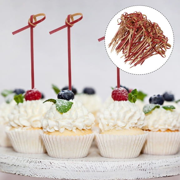 PENIKOKO 100Pcs Cake Picks Decorative Cocktail Sticks for Party