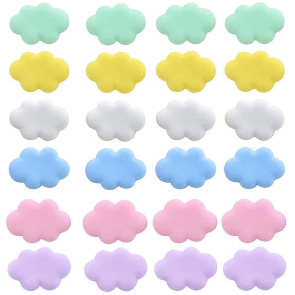 100pcs Colorful Resin Cabochons Flatback Cloud Charms Ornaments Cute Clouds Shape  for Phone Pencil Case Scrapbooking Craft DIY Jewery Making