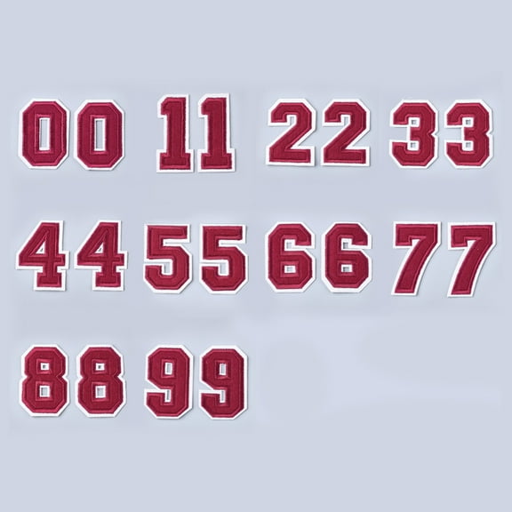 100pcs Computerized Embroidery Cloth Iron On Patches Costume Accessories Appliques Number Number 58~59x28~43.5x1.5~2mm