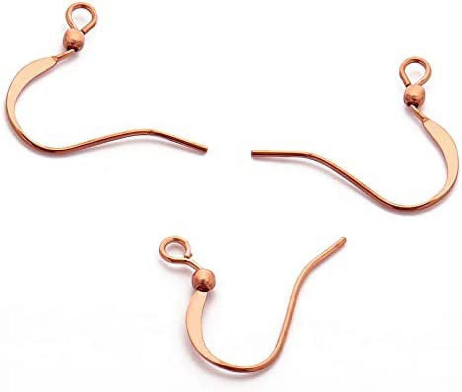 100pcs CoppEarring Components Hooks Twist Gold Bronze Ear Hook - Main Image