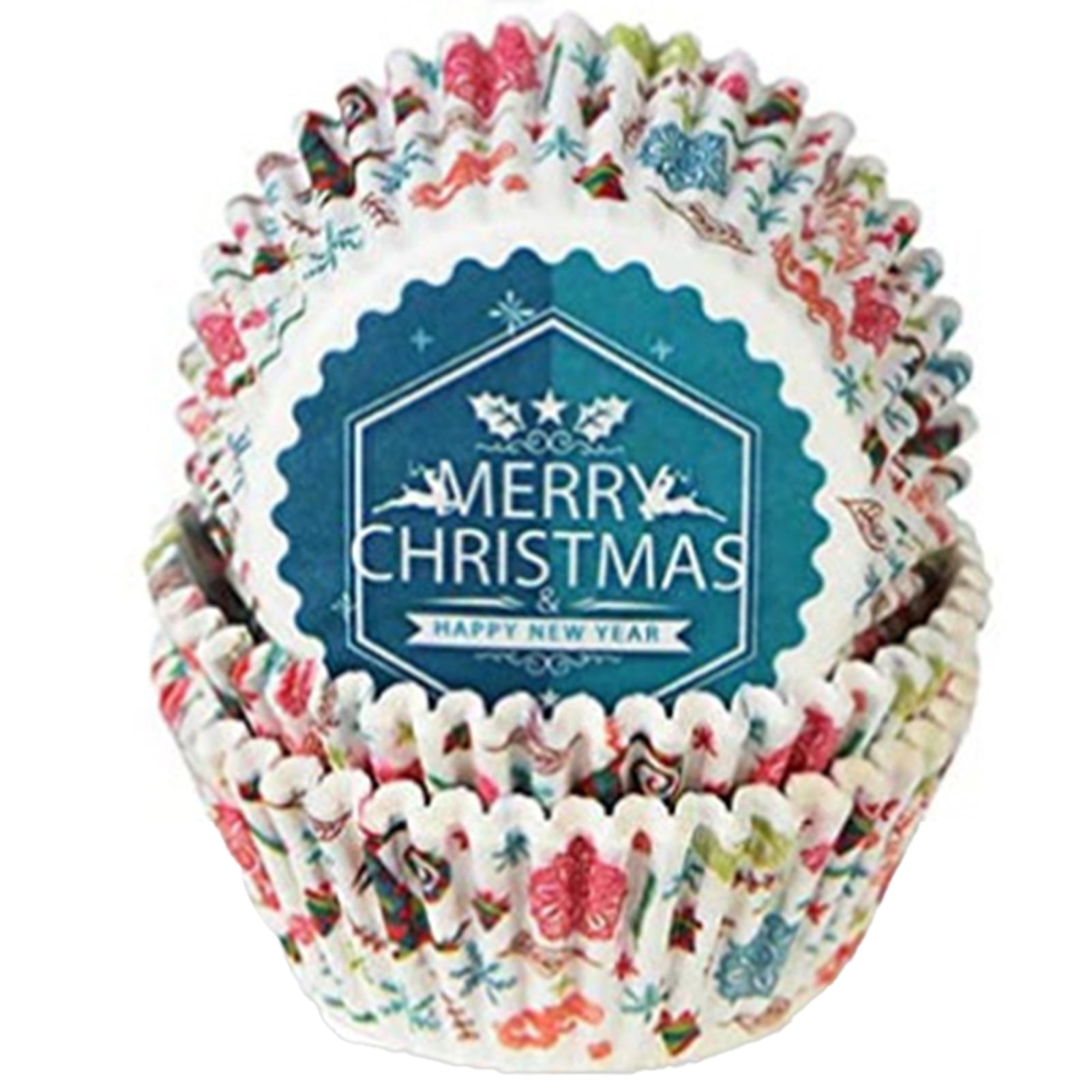 100pcs Cupcake Liners Christmas Theme Baking Cups Paper GreaseProof