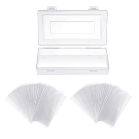 100pcs Currency Sleeves With Storage Box Transparent Money Holder Money Sleeve Organized For Fashion Collectors