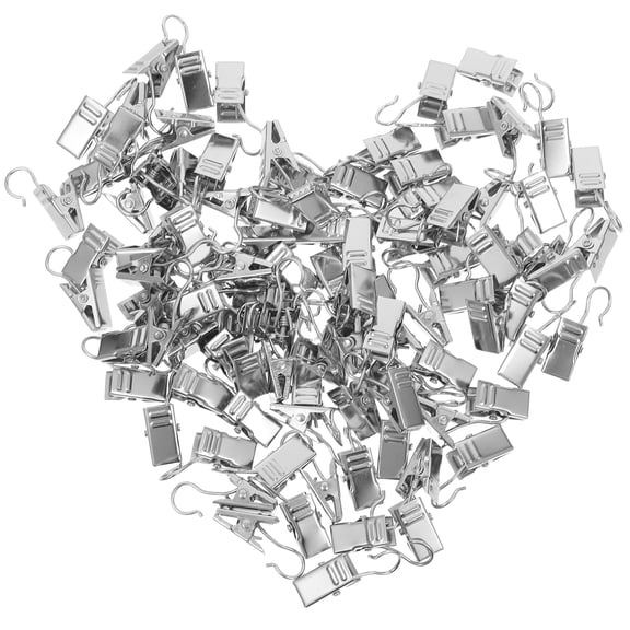 100pcs Curtain Clips Metal Hooks Hanging Clips for Decoration Photos Craft Display Tent