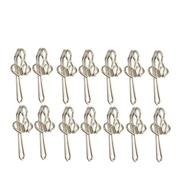 100pcs Curtain Hook Plated Imitation Gold Nickel Curtain Accessories Curtain Hook(Silver)