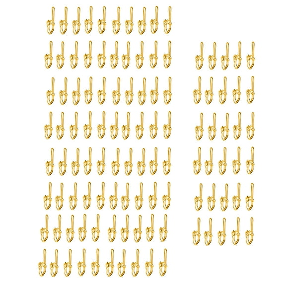 100pcs Curtain Hooks Metal Header Tape Hooks for Secure in Various Home Setting Secure Heavy Curtain