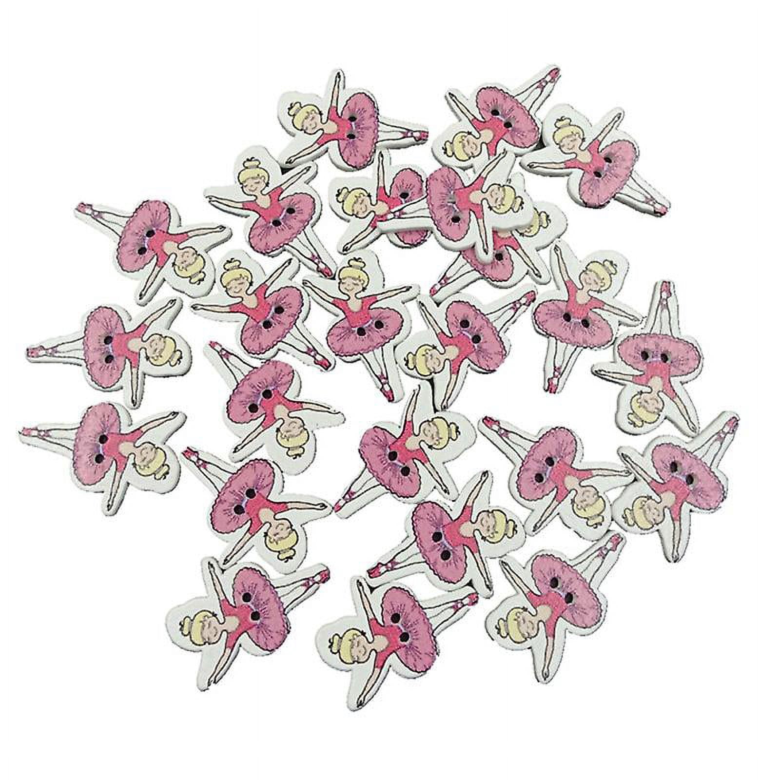100pcs Cute Wooden Buttons