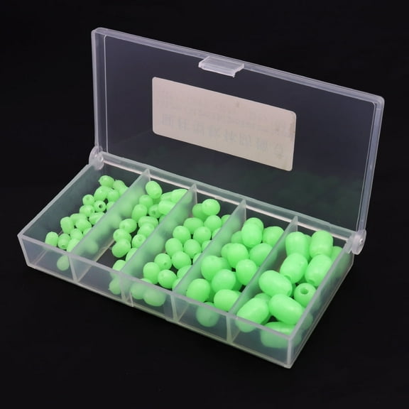 100pcs Cylinder Luminous Glow Soft Fishing Beads, Sea Fishing Tackles