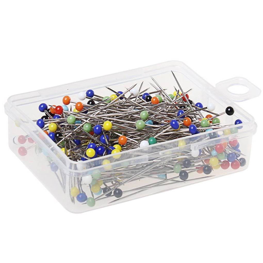 100pcs DIY Sewing Head Pin Glass Beads Needle Pin Set Manual Positioning  Needle Jewelry Findings Tools - by ROBOT-GXG 