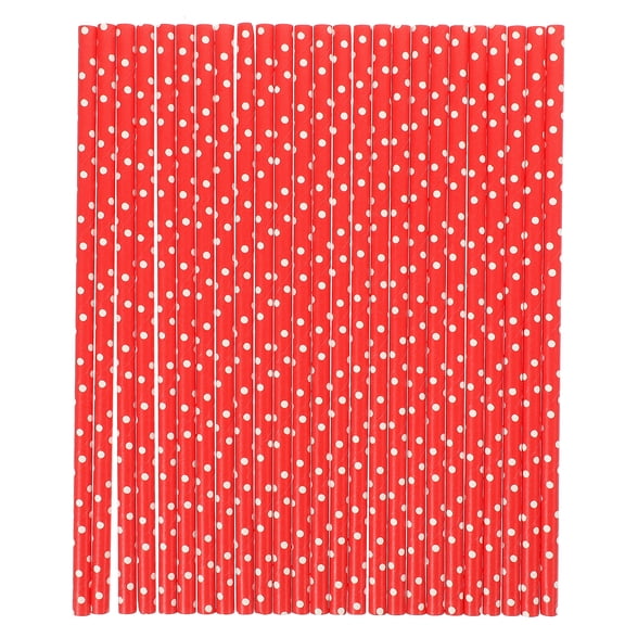 Red Paper Straws for Decor Fashionable and Practical Disposable Drink Straws for Parties 100pcs